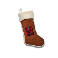 Faux Shearling Stocking With Gift Card Pocket